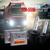 👉 Hoofdlamp 24V Truck Headlight hid xenon kit 55W H4 bixenon H7 H11 4300K 5000K 6000K H1 8000K Super Bright Van Boat Lamp bulb