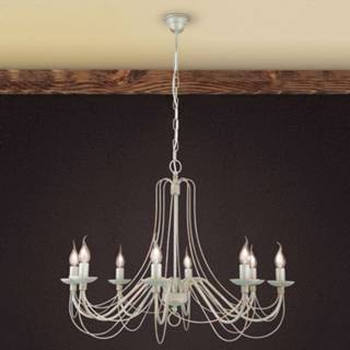 👉 Kroonluchter ivoor Met kettingophanging - Antonina 8vl