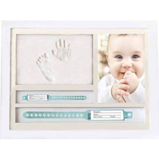 👉 Baby's Newborn Hand and Foot Prints Print Mud Photo Frame One Year Old Baby Infants Gifts Commemorative Table Decoration Frames