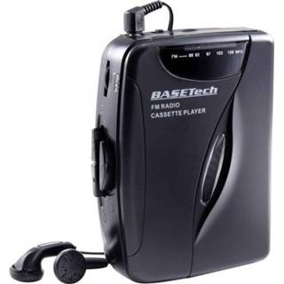 Cassettespeler zwart Basetech KW-118C Draagbare 4053199932078