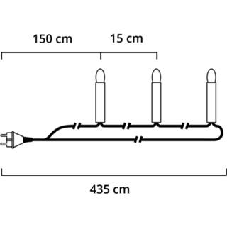 👉 Kleurrijke led-lichtketting, 20-lichts, 4,35 m