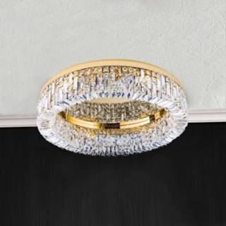 👉 Plafondlamp goud kristal Ring - 59 cm