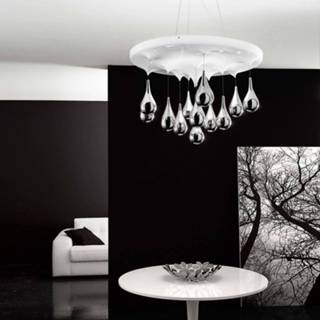 👉 Hanglamp gesatineerd wit Uitgezochte Pioggia Ø 50 cm/ H 33 cm