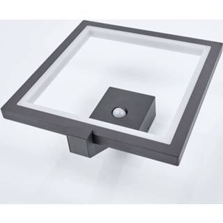 👉 Buitenwandlamp warmwit a+ grafietgrijs aluminium LED Square, grafietgrijs, sensor