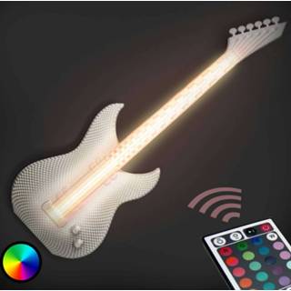 👉 Wandlamp witte Gitarre - LED wandlamp, 3D-print