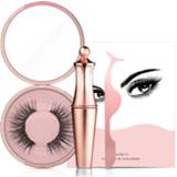 👉 Oogpotlood vrouwen New Magnetic False Eyelashes Waterproof Eyeliner Handmade Lashes Women Eye's Makeup set with Tweezer