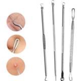 👉 Make-up remover 4Pcs BlackHead Tool Acne Needle Blemish Pimple Spot Extractor Pore Cleaner Face Cleansing Tools