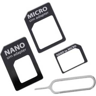 👉 Vivanco SIMADAPTERSETVV SIM-adapter Incl. SIM-naald Aangepast van: Micro SIM, Nano SIM naar: Standaard 4008928354614