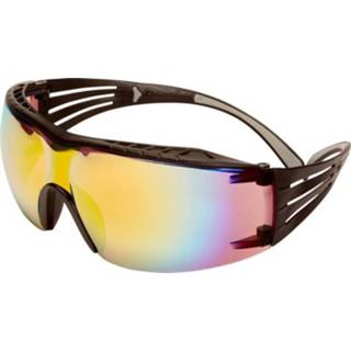 👉 Veiligheidsbril grijs zwart 3M SecureFit SF416XAS-BLK Incl. anticondens-bescherming, Spiegelend Grijs, 4054596624078
