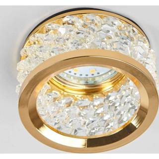 👉 Inbouwlamp goud Met kristalversiering - Iwen,