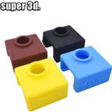 👉 Sock silicone 1PC 3D Printer MK8 Protective Cover Case +1 pc Heater Block MK7/MK8 Hot End Parts