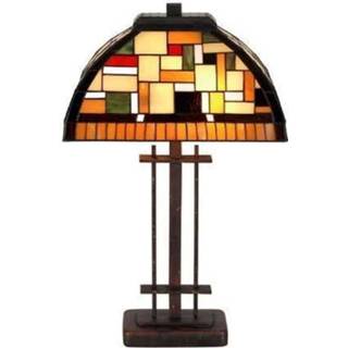 👉 Tafel lamp bont MOSAICA - tafellamp in Tiffany-stijl