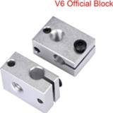 👉 Sock silicone 3D Printer Parts E3D V6 Heater Block Official Aluminum To J-head Hotend Bowden Extruder Thermistor