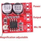 Microphone DC 5V-12V LM386 Electret Power Amplifier Board Gain 200 Times MIC Amp Operating Voltage: 4V-12V