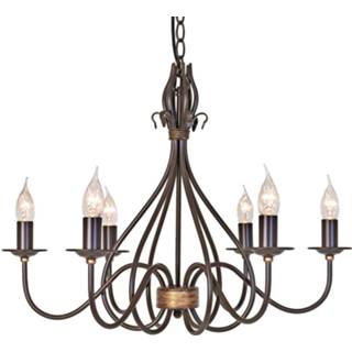 👉 Hang lamp roest Rustieke hanglamp WINDERMERE, 6-lichts