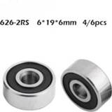 👉 Bearing rubber 626RS ABEC-1 (4/6PCS) 6x19x6 mm Cover Sealed 626-2RS Ball Bearings 626 RS / 2RS