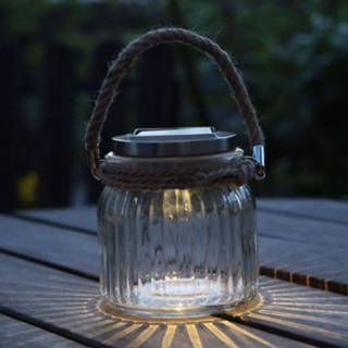 Tafellamp glas Led Jar van