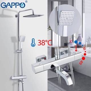 👉 Thermostaat GAPPO shower system thermostatic Bathtub mixer tap waterfall faucet thermostat rainfall sets