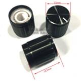 👉 Potentiometer zwart alloy 10pcs Cap 15mm*16.5mm Black Bright Edge Half Shaft Hole D-Shaped Inner 6mm Aluminum Knob