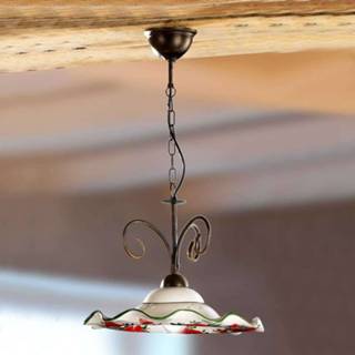 👉 Hanglamp wit Prachtige ROSOLACCI met keramieken kap.