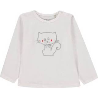 👉 Kanz  Baby shirt met lange mouwen, wit - Wit - Gr.74 - Jongen/Meisjes