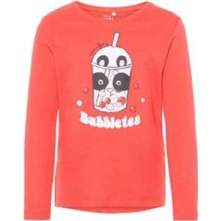 Name it  Girls Shirt met lange mouwen Veen poppy rood - Rood - Gr.110 - Meisjes