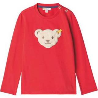 👉 Steiff  Jongens shirt met lange mouwen, rood - Rood - Gr.110 - Jongen