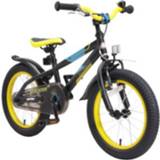 👉 Kinderfiets zwart geel jongens kleurrijk kinderen Bikestar 16 Mountain zwart-geel - 4260184714469