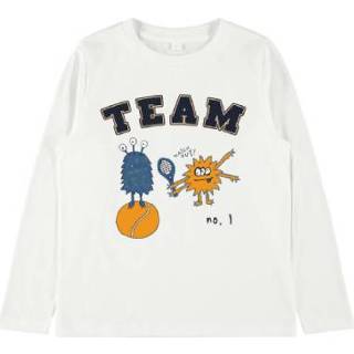 👉 Name it  Jongens shirt met lange mouwen Vux snowboardjasje white - Wit - Gr.110 - Jongen