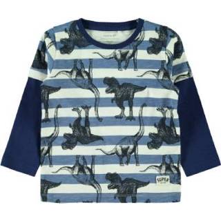 👉 Name it  Jongens shirt met lange mouwen Nickas nederlands blauw - Blauw - Gr.110 - Jongen
