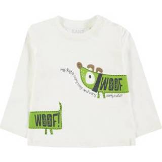 👉 Kanz  Jongens shirt met lange mouwen, wit - Wit - Gr.92 - Jongen