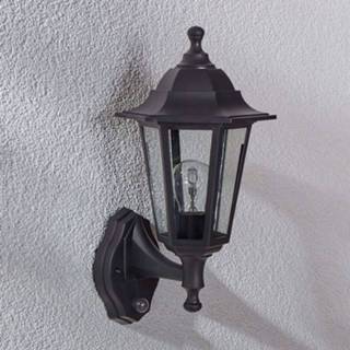 👉 Buitenwandlamp zwart polycarbonaat a++ Nane in lantaarnvorm met sensor