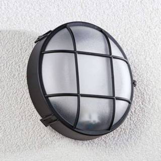 Buitenwandlamp zwart kunststof a++ Alisha, rond,