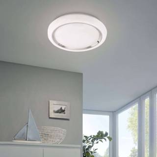 👉 Plafondlamp wit staal IOS app a+ eglo connect Capasso-C LED wit-chroom