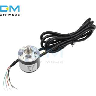 👉 Shaft 360/600P/R Encoder DC 5V-24V 360p 600p Incremental Rotary AB 2 Phases 6mm Suit For Displacement Measurement