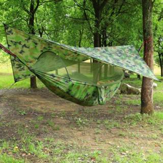 👉 Hangmat Outdoor Automatic Quick Open Mosquito Net Hammock Tent With Waterproof Canopy Awning Set Portable Pop-Up