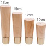 👉 Sofa 4pcs Solid Wooden Furniture legs Straight cone Table Feet Pure Copper Protective Cover Couch Dresser Armchair foot Oak Wood