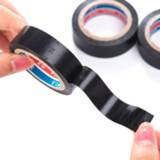 Zwart plastic PVC 6M Black Electrician Wire Insulation Flame Retardant Tape Electrical High Voltage Waterproof Self-adhesive