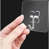 Transparent Anti-skid Hooks Reusable Strong Sticky Traceless Kitchen Wall Hook Key Holder