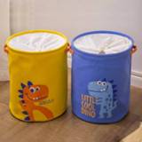 👉 Organizer large Capacity Cute Dinosaur Printed Dirty Clothes Barrel 45*35cm Folding Toys Waterproof Thicken Laundry Basket