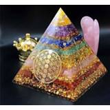 👉 Ornament resin Orgonite Seven Chakra Energy Pyramid Aura Divination Supplies Yoga Meditation Ornaments Craft EMF Protection Lucky Stone