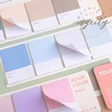 👉 80pcs/set simple memo paper 4 colors paste fashionable sticky notes convenient stickers Writable Note stationery