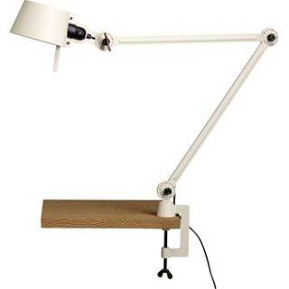 👉 Bureau lamp aluminium creme Tonone Bolt Desk 2 arm Bureaulamp met tafelklem -