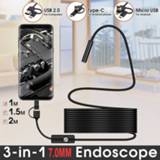 👉 Smartphone TYPE C USB Mini Endoscope Camera 7mm 2m 1m 1.5m Flexible Hard Cable Snake Borescope Inspection for Android PC