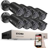 👉 ZOSI 8CH CCTV System HD-TVI DVR kit 8PCS 720p/1080p Home Security Waterproof Outdoor Night Vision Camera Video Surveillance Kit