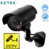 👉 Dummycamera rood Fake Dummy camera security CCTV outdoor waterproof Emulational Decoy IR LED wifi Flash Red video surveillance