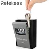 👉 Organizer Retekess T14A Wall Mounted Key Storage Boxes with 4 Digit Combination Lock Spare Keys Metal Secret Safe Box