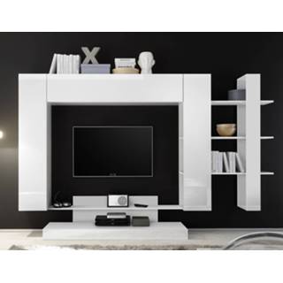 👉 Wit spaanplaat Tv-wandmeubel Jason 259 cm breed in