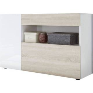 👉 Dressoir wit eiken spaanplaat Ramon 130 cm breed in met