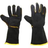 👉 Glove zwart leather cowhide Heavy Duty Welding Protective Gloves 1 Pair Welders Black Mig Soldering Gauntlets